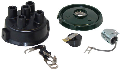 Ferguson points, condensor, rotor distributor cap, dust cover.